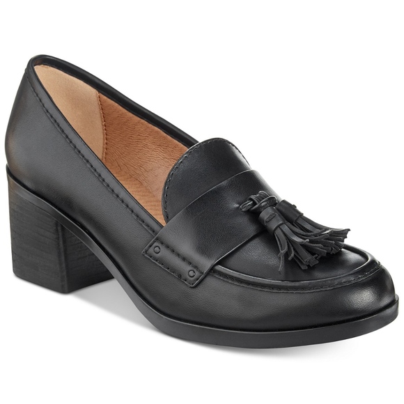 BareTraps Shoes - BareTraps Ziloh Black Leather Slip-On Moccasins